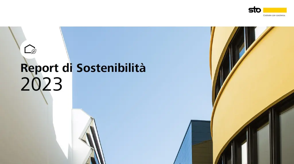 Sede Sto, copertina Report Sostenibilità 