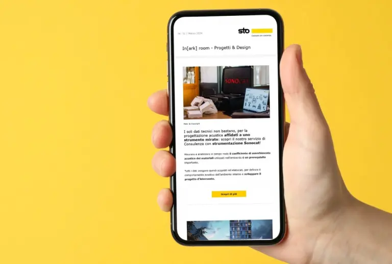 Newsletter mensile per architetti e applicatori