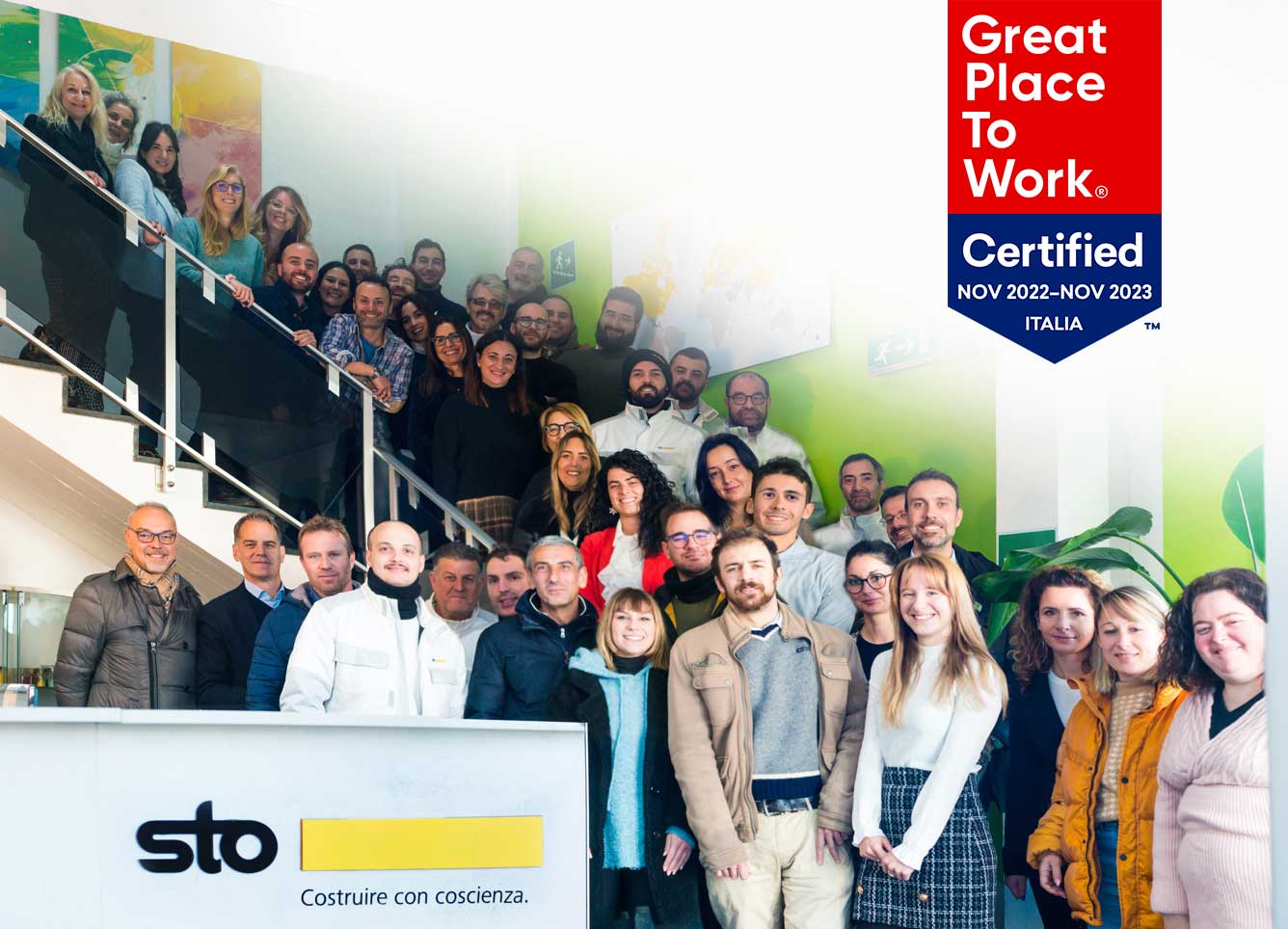 Foto di gruppo Sto, Great Place to Work