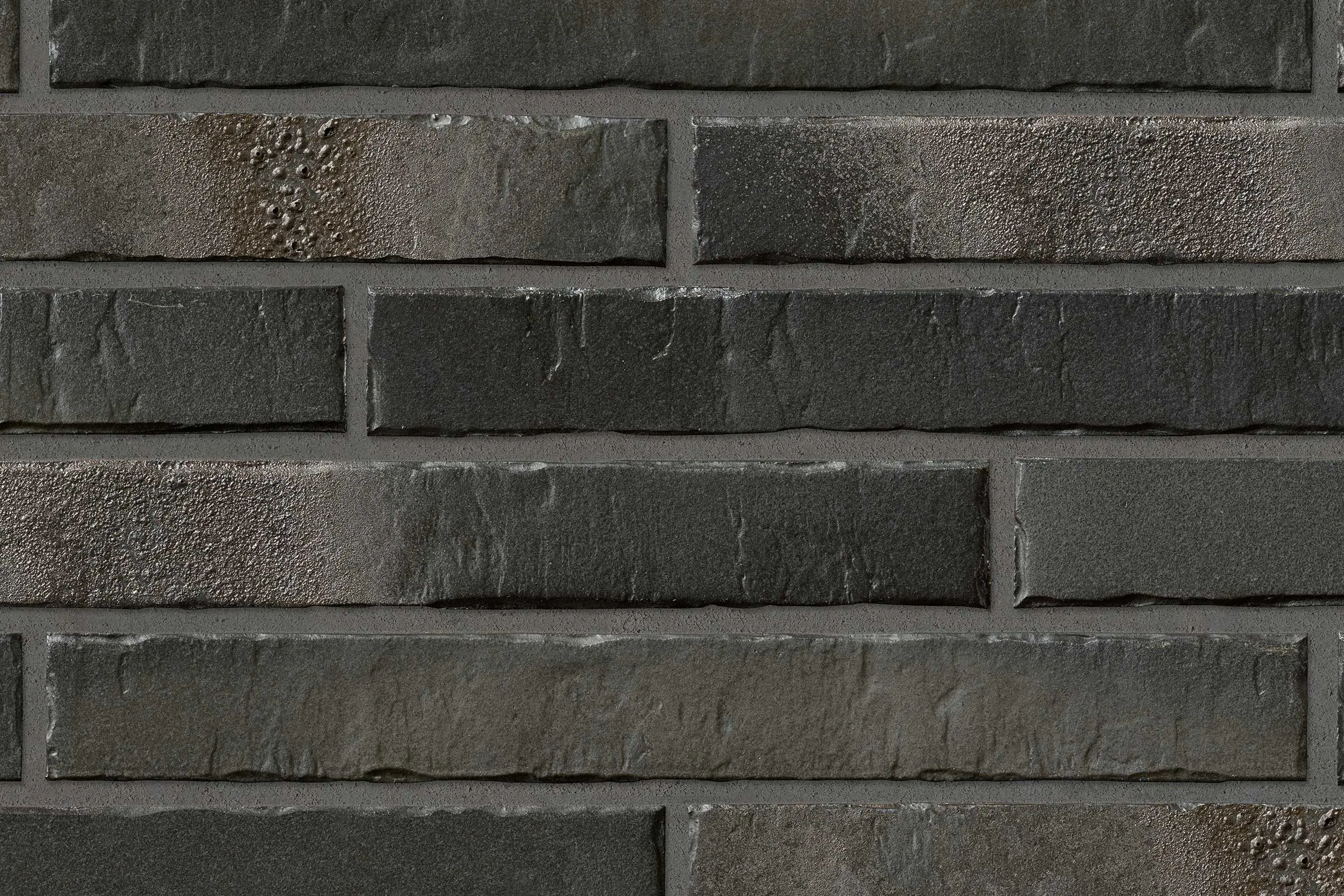 Superficie dei mattoni klinker leggermente lucida in grigio scuro, StoBrick 300