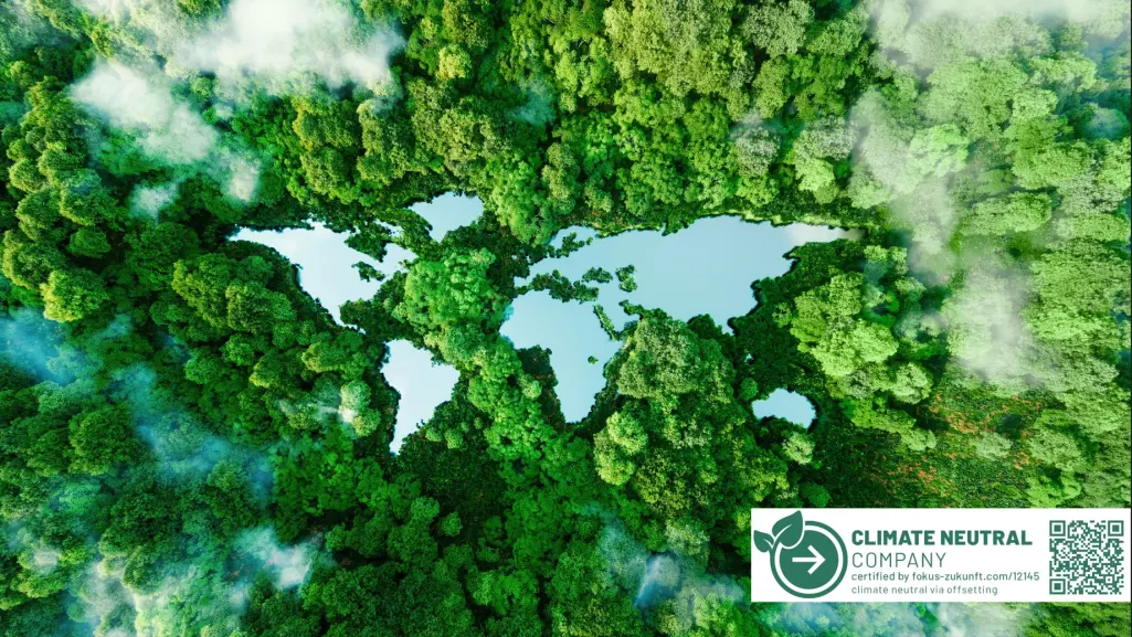 Piantina tenuta in mano, Climate Neutral Company